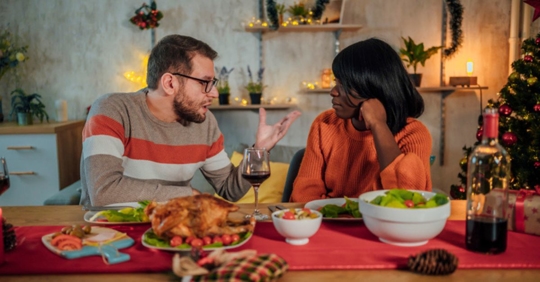 couple fighting at Christmas
